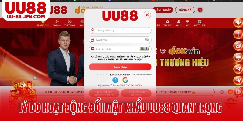 Lý do hoạt động đổi mật khẩu UU88 quan trọng Lý do hoạt động đổi mật khẩu UU88 quan trọng